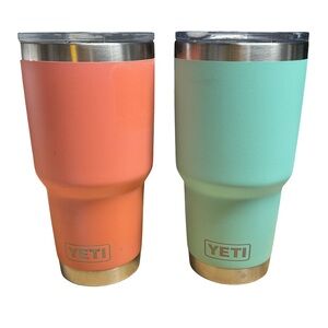 YETI Dual Tumbler Set in Coral and Mint